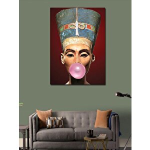 Kanvas Tablo Nefertiti Ve Sakız Pop Art 50x70 cm