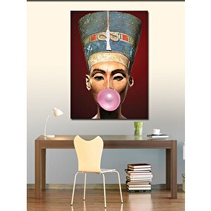 Kanvas Tablo Nefertiti Ve Sakız Pop Art 50x70 cm