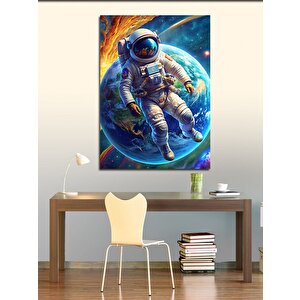 Kanvas Tablo Uzayda Astronot 50x70 cm