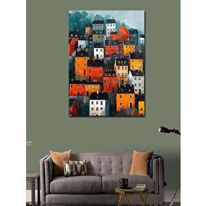 Kanvas Tablo Renkli Binalar 50x70 cm
