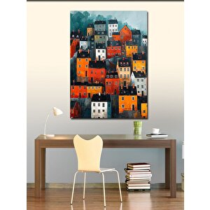 Kanvas Tablo Renkli Binalar 50x70 cm