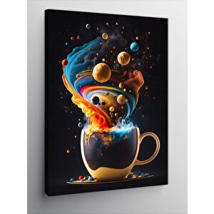 Kanvas Tablo Bardaktaki Gezegenler 50x70 cm