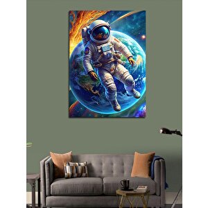 Kanvas Tablo Uzayda Astronot 100x140 cm