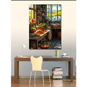 Kanvas Tablo Ciftlik Evindeki Mutfak 70x100 cm
