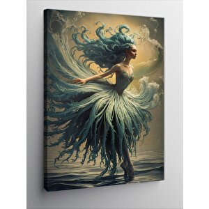 Kanvas Tablo Denizdeki Peri Kız 70x100 cm