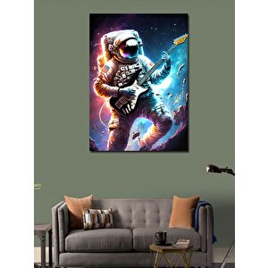 Kanvas Tablo Elektro Gitar Çalan Astronot 100x140 cm