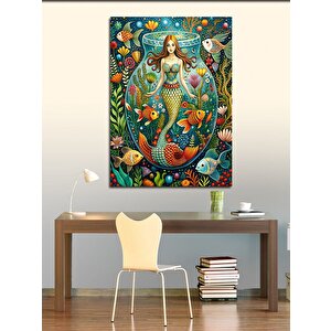 Kanvas Tablo Fanus İçerisindeki Deniz Kızı 100x140 cm