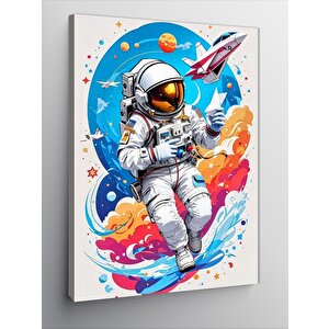 Kanvas Tablo Astronot Ve Mekiği 100x140 cm
