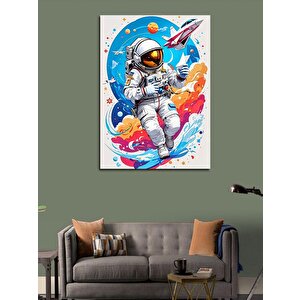 Kanvas Tablo Astronot Ve Mekiği 100x140 cm