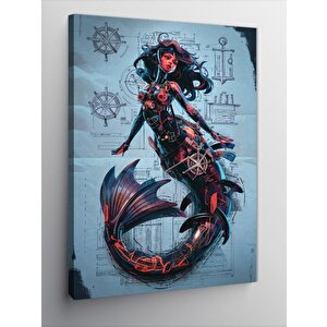 Kanvas Tablo Siren Deniz Kızı 50x70 cm
