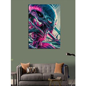 Kanvas Tablo Renkli Uzaylı 50x70 cm