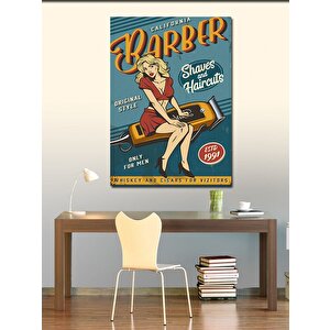 Kanvas Tablo Saç Tıraşı Aleti 70x100 cm