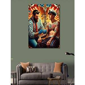 Kanvas Tablo Dövme Yapan Denizci 70x100 cm