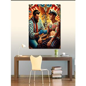 Kanvas Tablo Dövme Yapan Denizci 50x70 cm