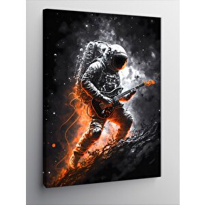 Kanvas Tablo Uzayda Gitar Çalan Astronot 70x100 cm