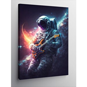 Kanvas Tablo Elektro Gitar Çalan Astronot 100x140 cm