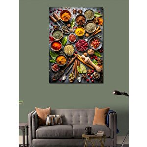 Kanvas Tablo Baharatlar Mutfak Temalı 100x140 cm