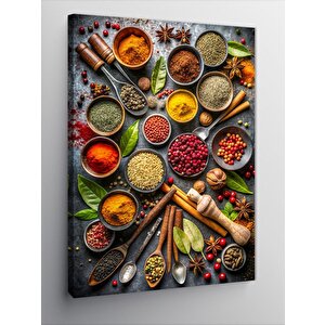 Kanvas Tablo Baharatlar Mutfak Temalı 50x70 cm