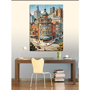 Kanvas Tablo Binalar 100x140 cm