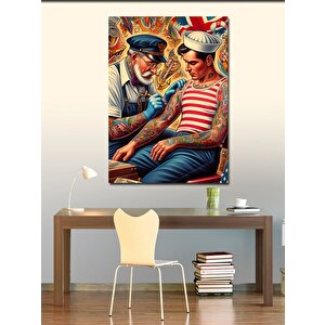 Kanvas Tablo Dövme Yapan Denizci 70x100 cm