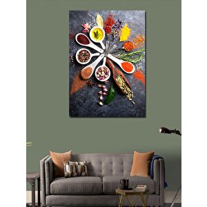 Kanvas Tablo Bahratlar Mutfak Temalı 100x140 cm