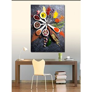 Kanvas Tablo Bahratlar Mutfak Temalı 100x140 cm