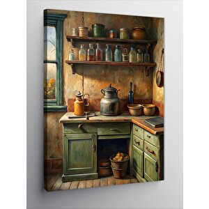 Kanvas Tablo Eski Mutfak 100x140 cm