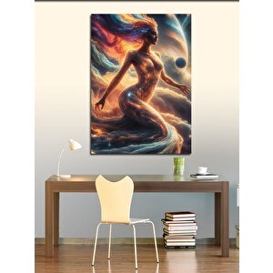 Kanvas Tablo Uzay Ve Kadın 70x100 cm