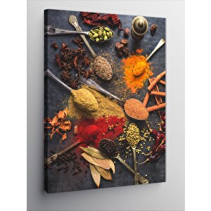 Kanvas Tablo Baharatlar Mutfak Temalı 70x100 cm