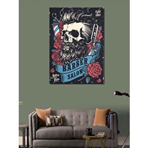 Kanvas Tablo Berber Salonu 100x140 cm