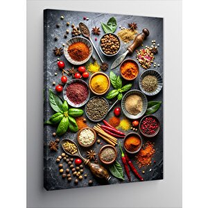 Kanvas Tablo Bahratlar Mutfak Temalı 50x70 cm