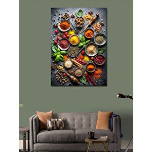 Kanvas Tablo Bahratlar Mutfak Temalı 50x70 cm