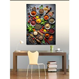 Kanvas Tablo Bahratlar Mutfak Temalı 50x70 cm
