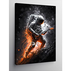 Kanvas Tablo Elektro Gitar Çalan Astronot 70x100 cm