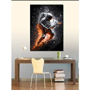 Kanvas Tablo Elektro Gitar Çalan Astronot 70x100 cm