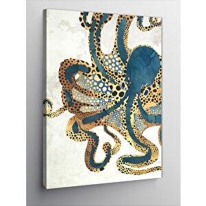 Kanvas Tablo Desenli Ahtapot 70x100 cm