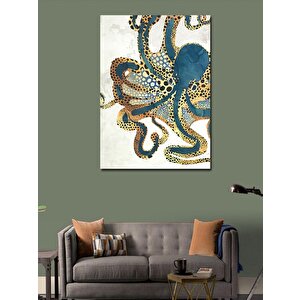 Kanvas Tablo Desenli Ahtapot 70x100 cm