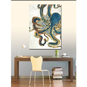Kanvas Tablo Desenli Ahtapot 70x100 cm