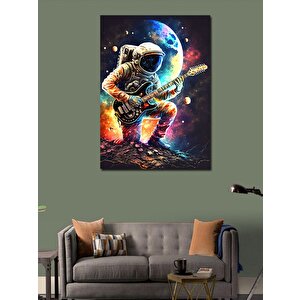 Kanvas Tablo Uzayda Gitar Çalan Astronot