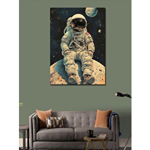 Kanvas Tablo Yalnız Astronot 100x140 cm