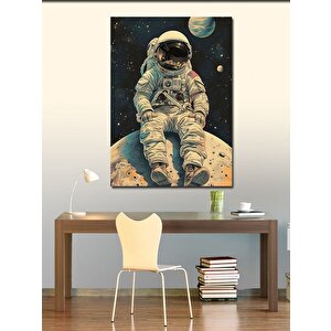Kanvas Tablo Yalnız Astronot 100x140 cm