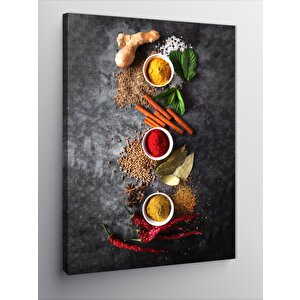 Kanvas Tablo Baharatlar Mutfak Temalı 50x70 cm