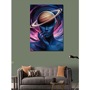 Kanvas Tablo Kadın Ve Uzay 100x140 cm