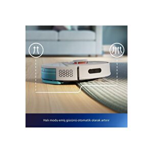 Philips Xu3110/02 Islak Kuru Moplu Beyaz Robot Süpürge,4000 Pa, Sert Zemin Ve Halıya Uygun