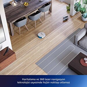 Philips Xu3110/02 Islak Kuru Moplu Beyaz Robot Süpürge,4000 Pa, Sert Zemin Ve Halıya Uygun