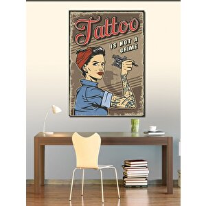 Kanvas Tablo Dövme Temalı 70x100 cm