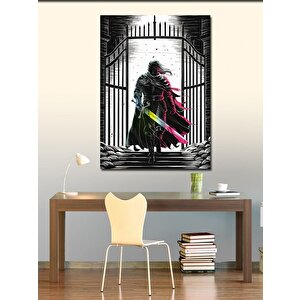 Kanvas Tablo Renkli Kılıçlı Şövalye 100x140 cm
