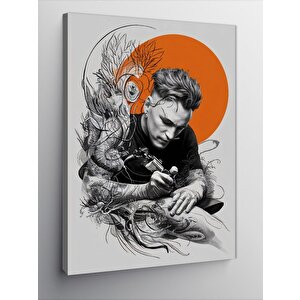 Kanvas Tablo Dövme Temalı 70x100 cm