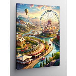 Kanvas Tablo Dönme Dolap  Ve Lunapark 50x70 cm