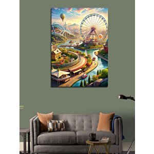 Kanvas Tablo Dönme Dolap  Ve Lunapark 50x70 cm